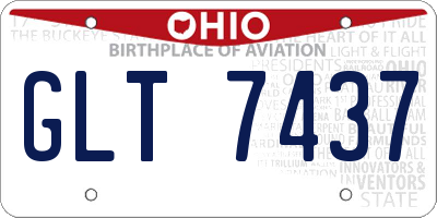 OH license plate GLT7437
