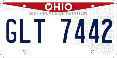 OH license plate GLT7442