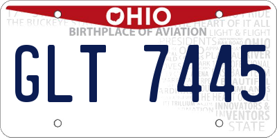 OH license plate GLT7445