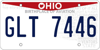 OH license plate GLT7446
