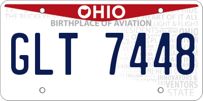 OH license plate GLT7448
