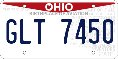 OH license plate GLT7450