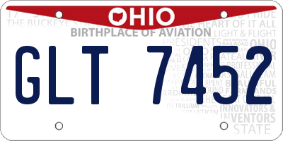 OH license plate GLT7452