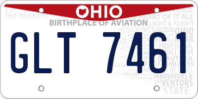 OH license plate GLT7461