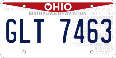 OH license plate GLT7463