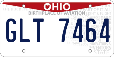 OH license plate GLT7464