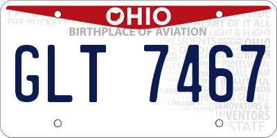 OH license plate GLT7467