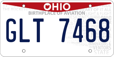 OH license plate GLT7468