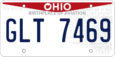 OH license plate GLT7469