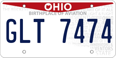 OH license plate GLT7474