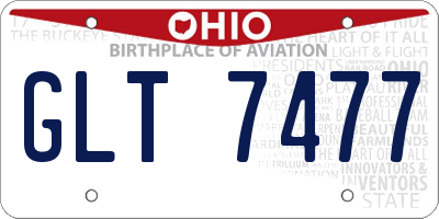 OH license plate GLT7477