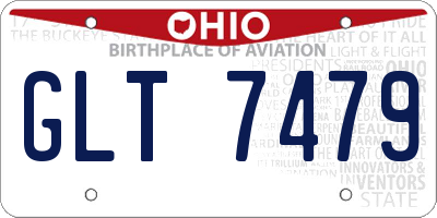 OH license plate GLT7479