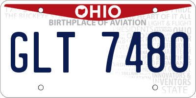 OH license plate GLT7480