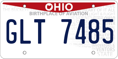 OH license plate GLT7485