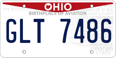 OH license plate GLT7486
