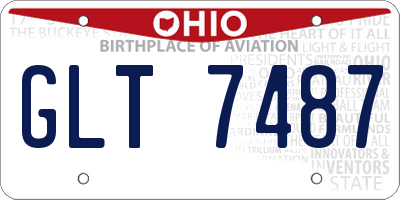 OH license plate GLT7487