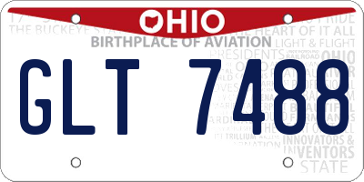 OH license plate GLT7488