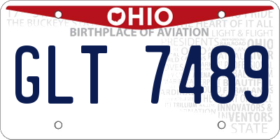 OH license plate GLT7489