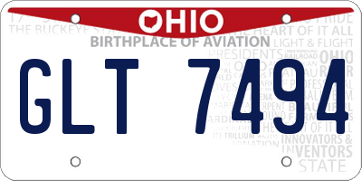 OH license plate GLT7494