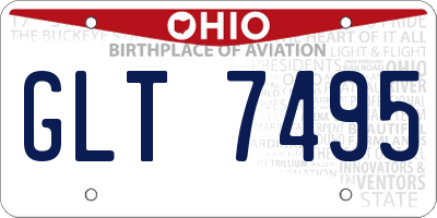 OH license plate GLT7495