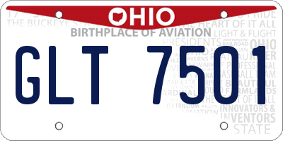 OH license plate GLT7501