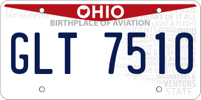 OH license plate GLT7510