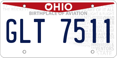 OH license plate GLT7511