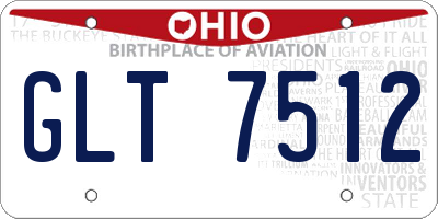 OH license plate GLT7512