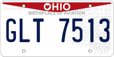 OH license plate GLT7513