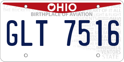 OH license plate GLT7516