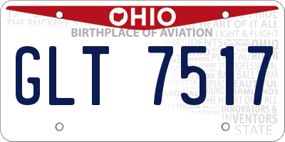 OH license plate GLT7517