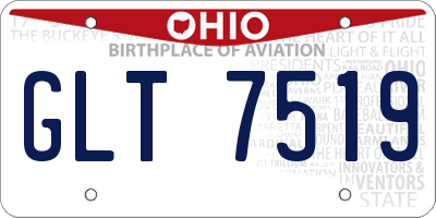 OH license plate GLT7519