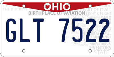 OH license plate GLT7522