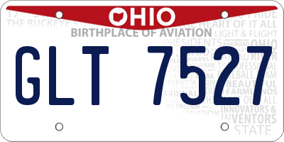 OH license plate GLT7527