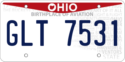 OH license plate GLT7531