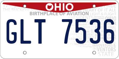 OH license plate GLT7536