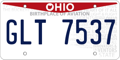 OH license plate GLT7537