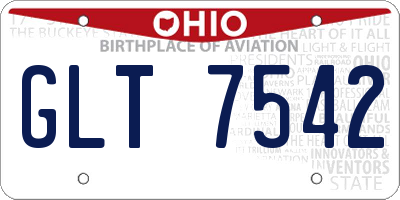 OH license plate GLT7542