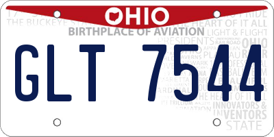 OH license plate GLT7544