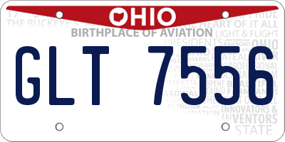 OH license plate GLT7556