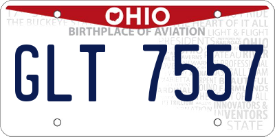 OH license plate GLT7557