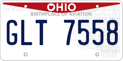 OH license plate GLT7558