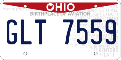 OH license plate GLT7559