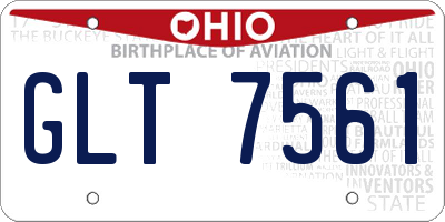 OH license plate GLT7561