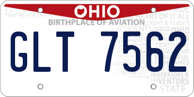 OH license plate GLT7562