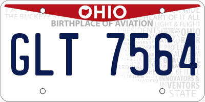 OH license plate GLT7564