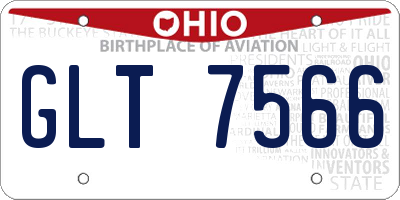 OH license plate GLT7566