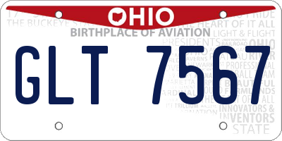 OH license plate GLT7567
