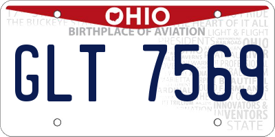 OH license plate GLT7569