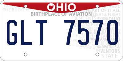 OH license plate GLT7570